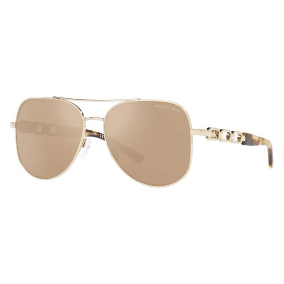 A0639Z New MICHAEL KORS Chianti Gold Aviator MK1121 1014/7P Sunglasses Women - Picture 1 of 4